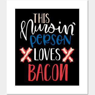 This nursing person loves bacon funny halloween gift for nurses Posters and Art